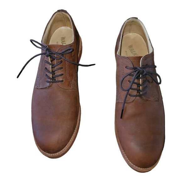 Walk-Over Men's Leather Oxfords Dress Shoe Lace Up Loafer Formal Brown Size 10 - Picture 1 of 5